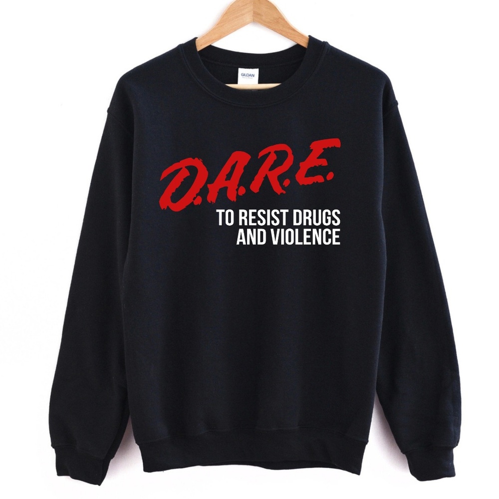 D A R E Womens Black Sweatshirt